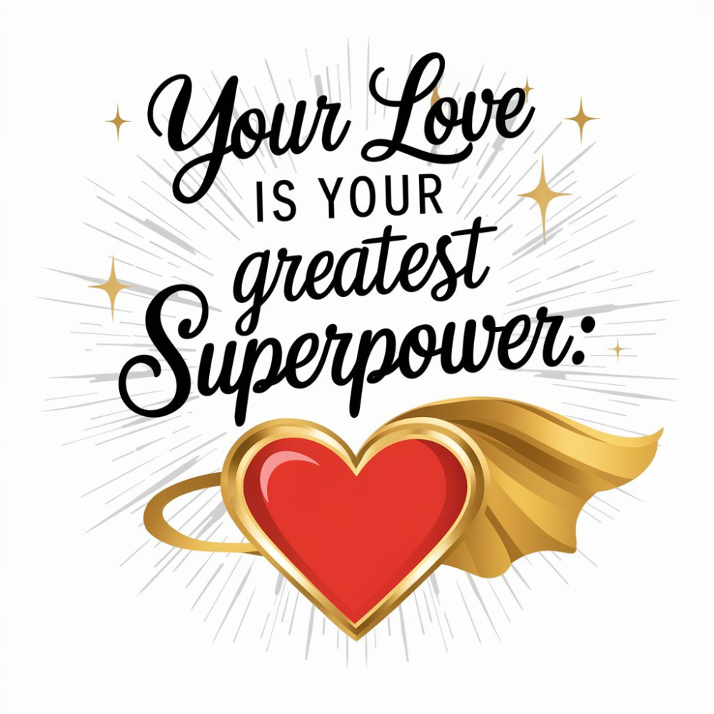 Your Love Is Your Greatest Superpower: Interlocking Hearts Necklace - Symbol of Love, Connection, and Self-Care