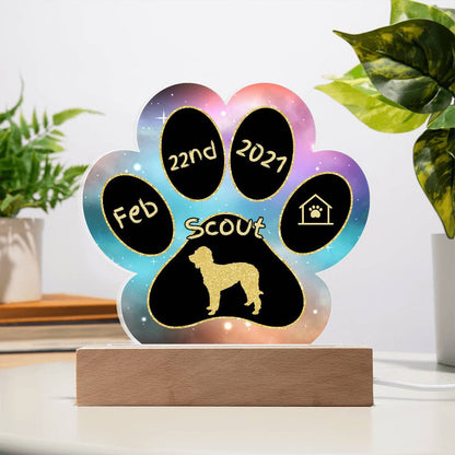 Goldendoodle - Personalized Dog Gotcha Day Acrylic Paw Print Plaque