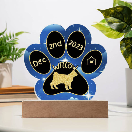 American Bobtail - Personalized Cat Gotcha Day Acrylic Paw Print Plaque