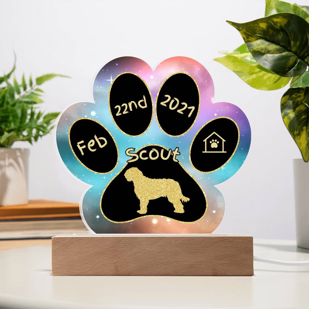 Otterhound - Personalized Dog Gotcha Day Acrylic Paw Print Plaque