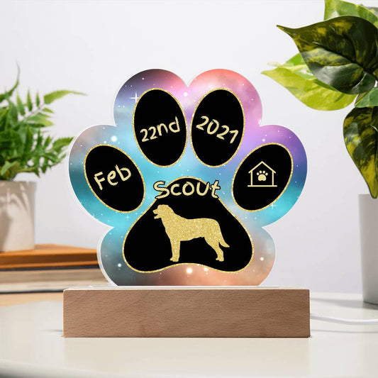 Anatolian Shepherd - Personalized Dog Gotcha Day Acrylic Paw Print Plaque