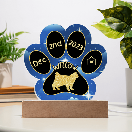 Kurilian Bobtail - Personalized Cat Gotcha Day Acrylic Paw Print Plaque