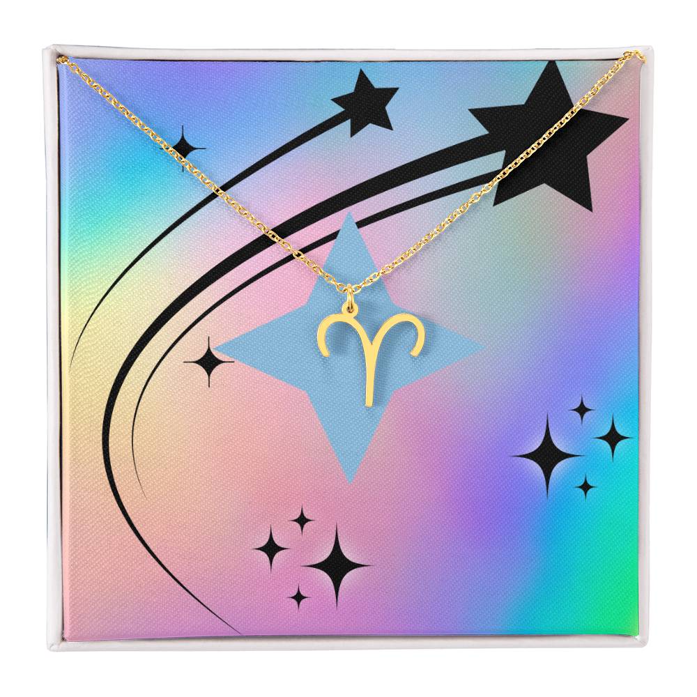 Radiant Zodiac Symbol Necklace - Dreamy Iridescent