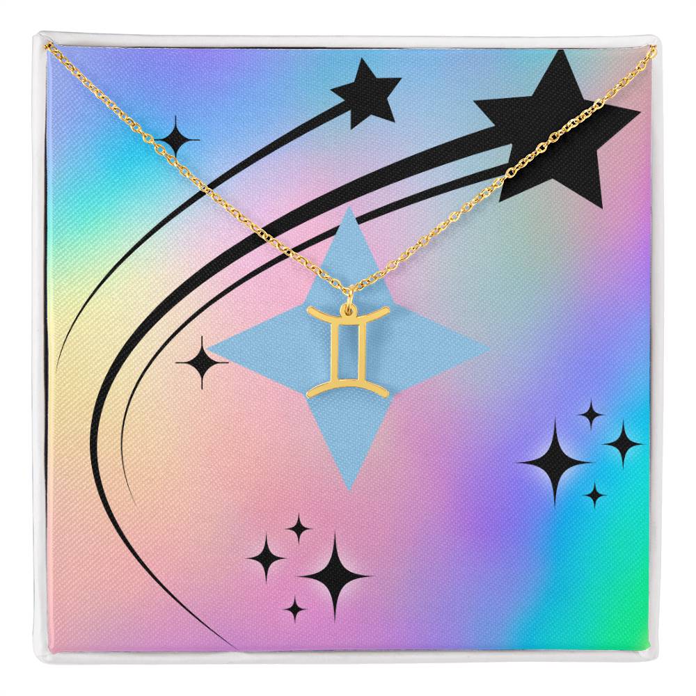 Radiant Zodiac Symbol Necklace - Dreamy Iridescent