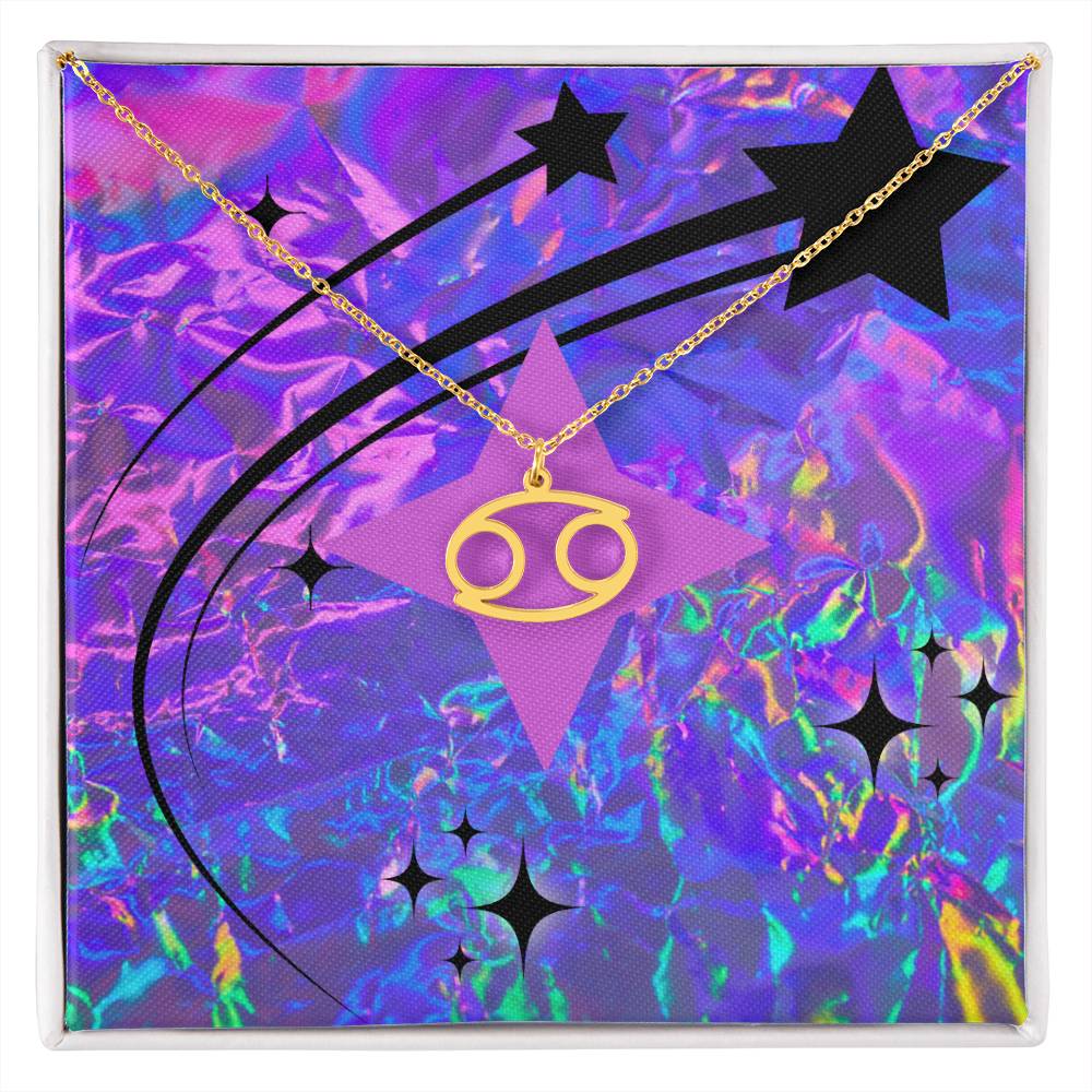 Radiant Zodiac Symbol Necklace - Metallic