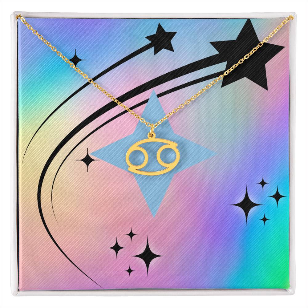 Radiant Zodiac Symbol Necklace - Dreamy Iridescent