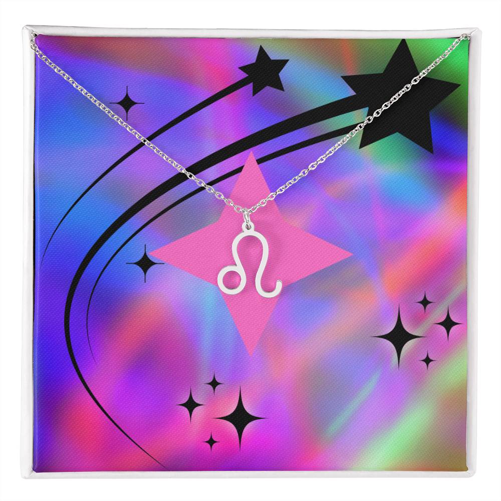 Radiant Zodiac Symbol Necklace - Neon