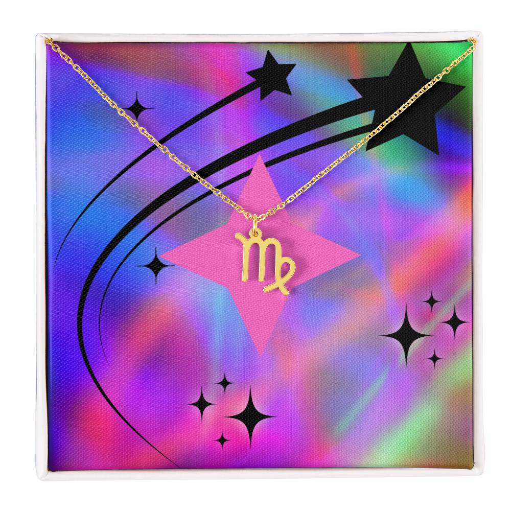 Radiant Zodiac Symbol Necklace - Neon