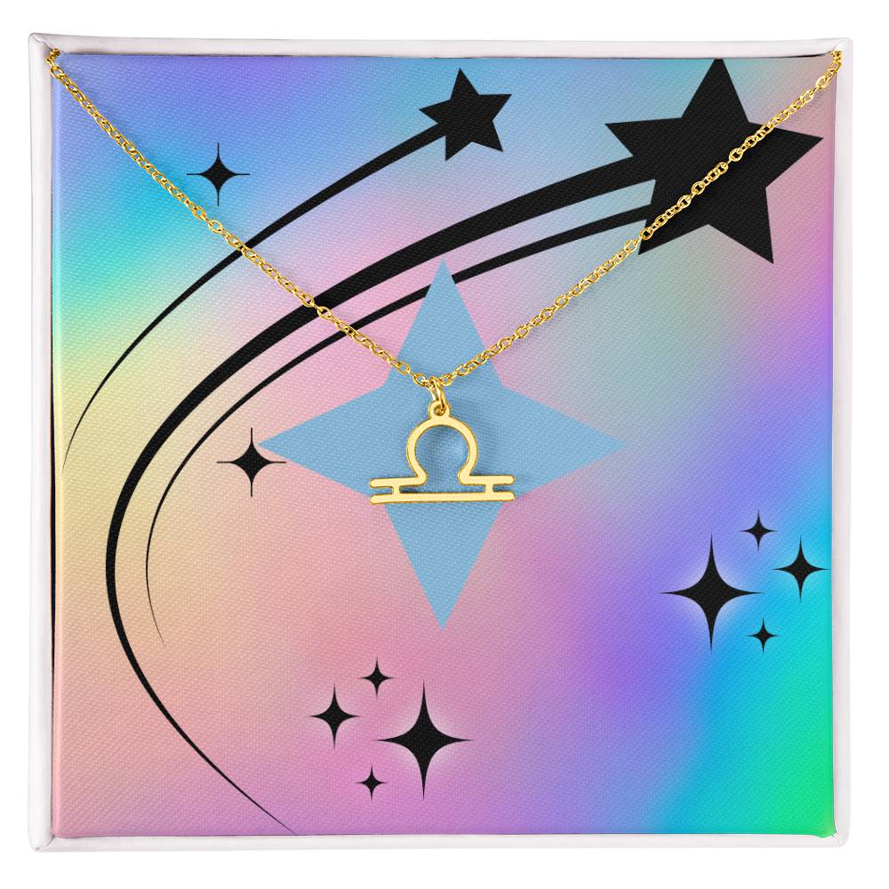 Radiant Zodiac Symbol Necklace - Dreamy Iridescent