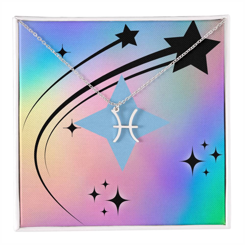 Radiant Zodiac Symbol Necklace - Dreamy Iridescent