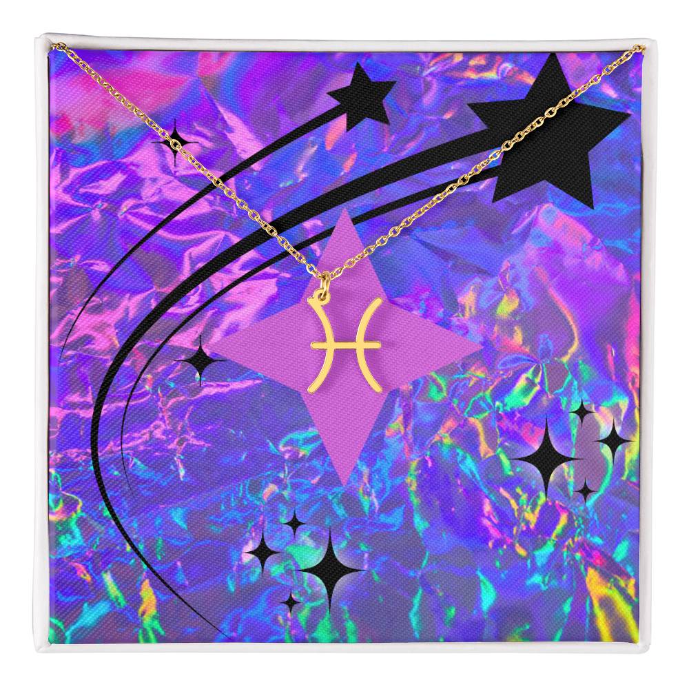 Radiant Zodiac Symbol Necklace - Metallic