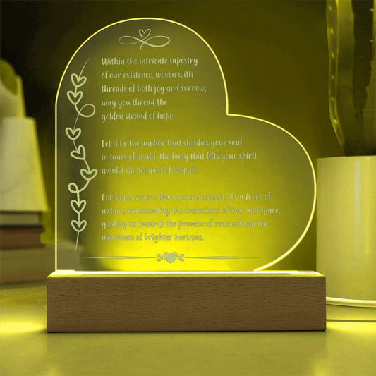 Within the intricate tapestry of our existence... Engraved Acrylic Plaque