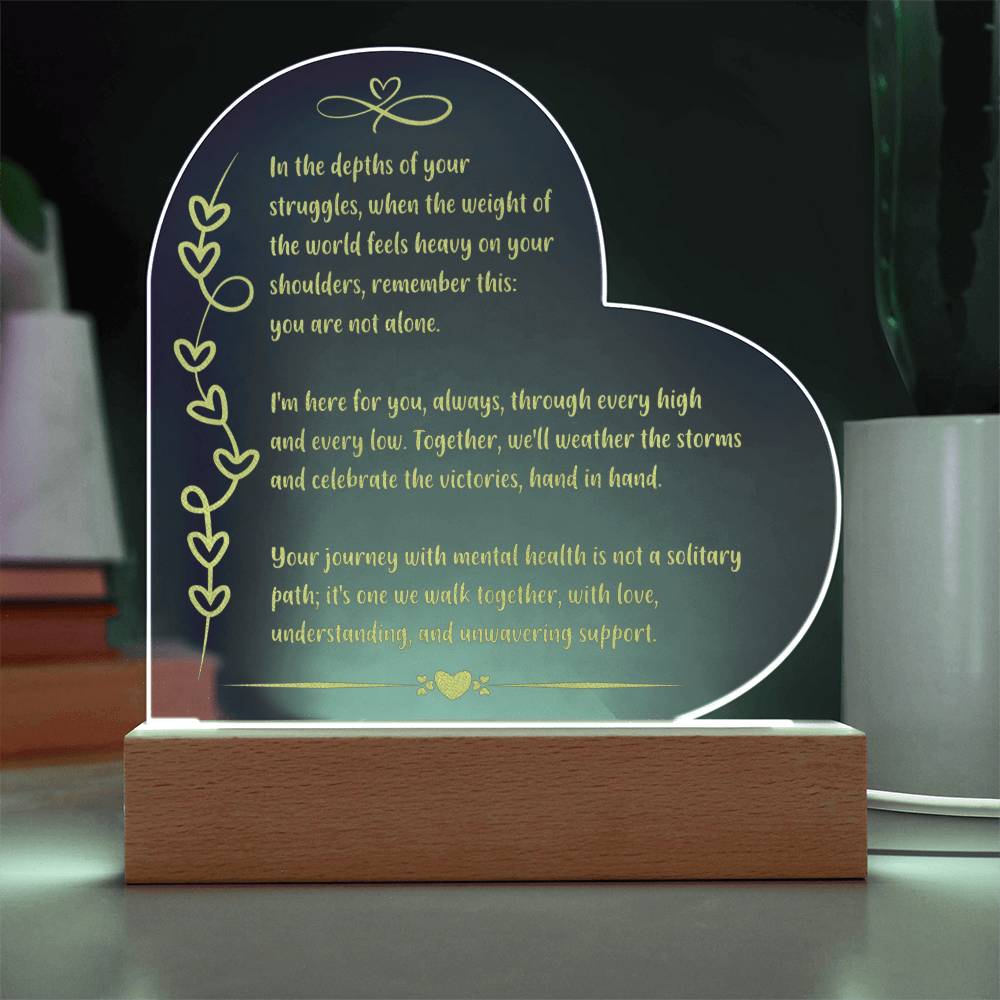 In the depths of your struggles... - Engraved Acrylic Plaque