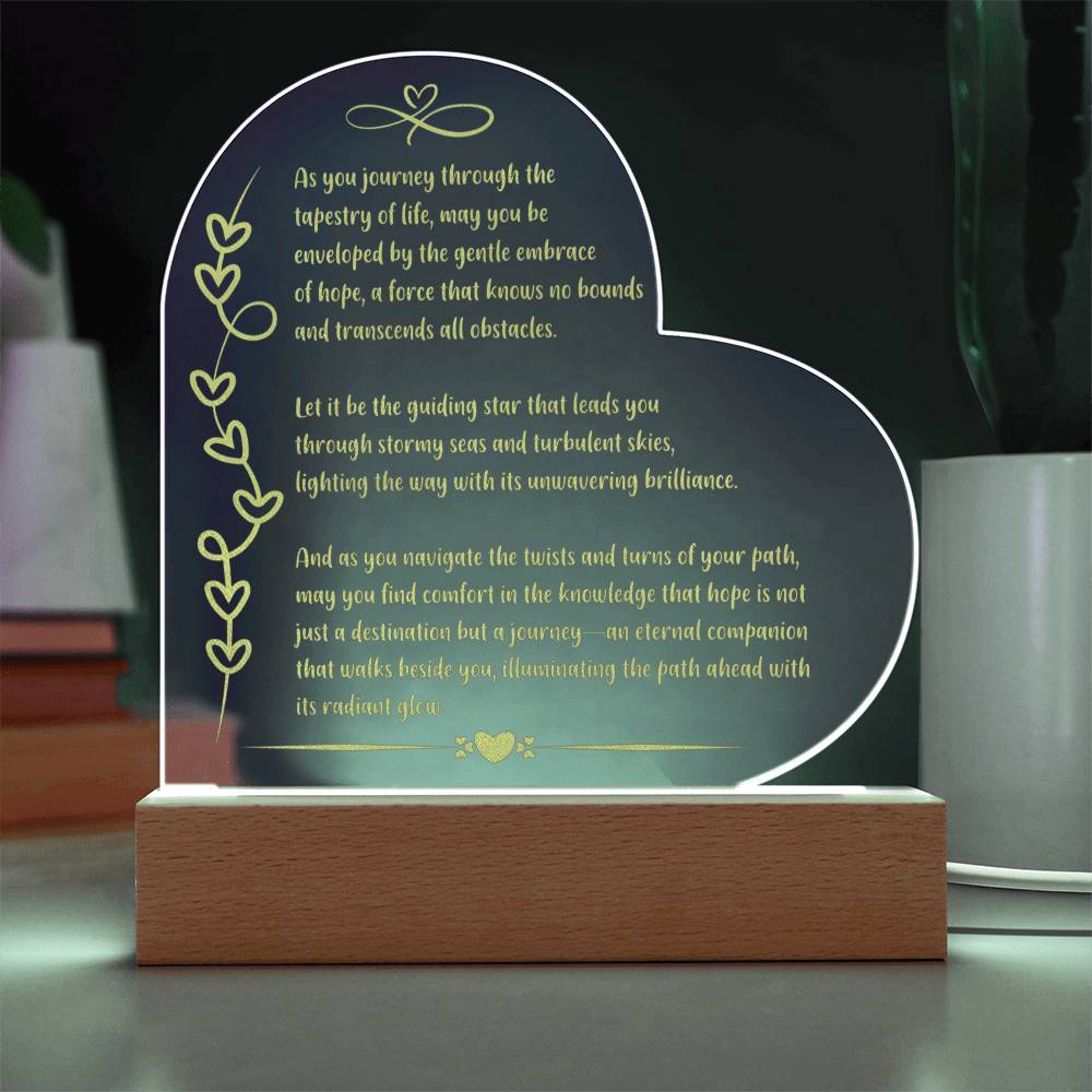 As you journey through the tapestry of life... Engraved Acrylic Plaque