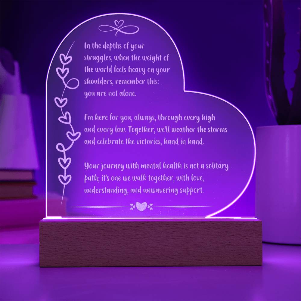 In the depths of your struggles... - Engraved Acrylic Plaque