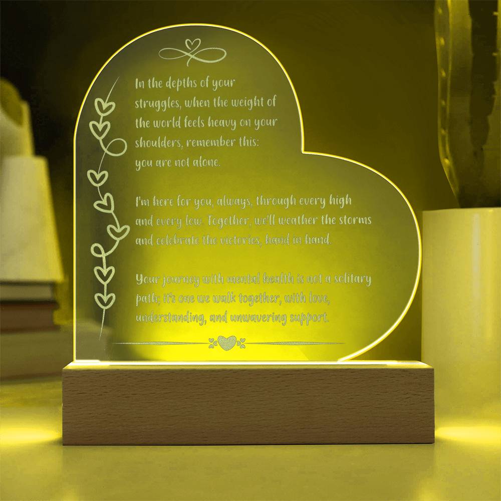 In the depths of your struggles... - Engraved Acrylic Plaque