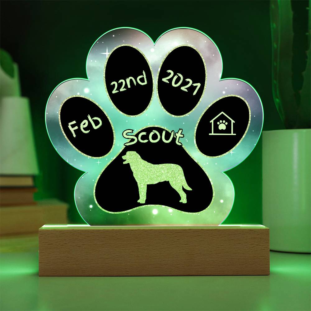 Anatolian Shepherd - Personalized Dog Gotcha Day Acrylic Paw Print Plaque