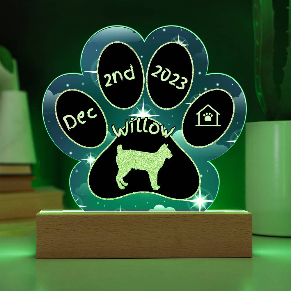 Mekong Bobtail - Personalized Cat Gotcha Day Acrylic Paw Print Plaque