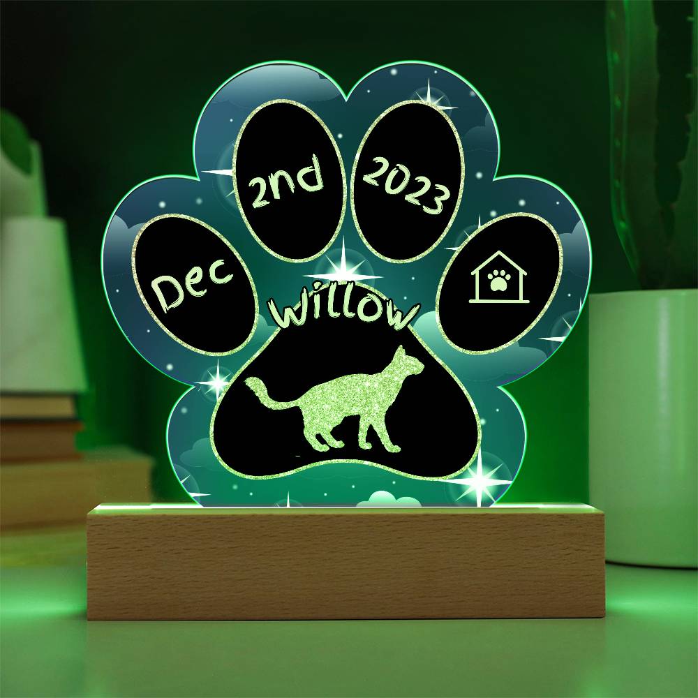 Javanese - Personalized Cat Gotcha Day Acrylic Paw Print Plaque