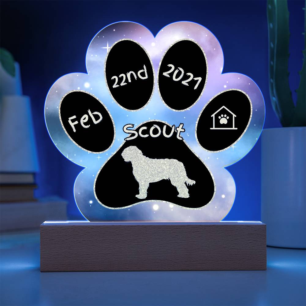 Otterhound - Personalized Dog Gotcha Day Acrylic Paw Print Plaque