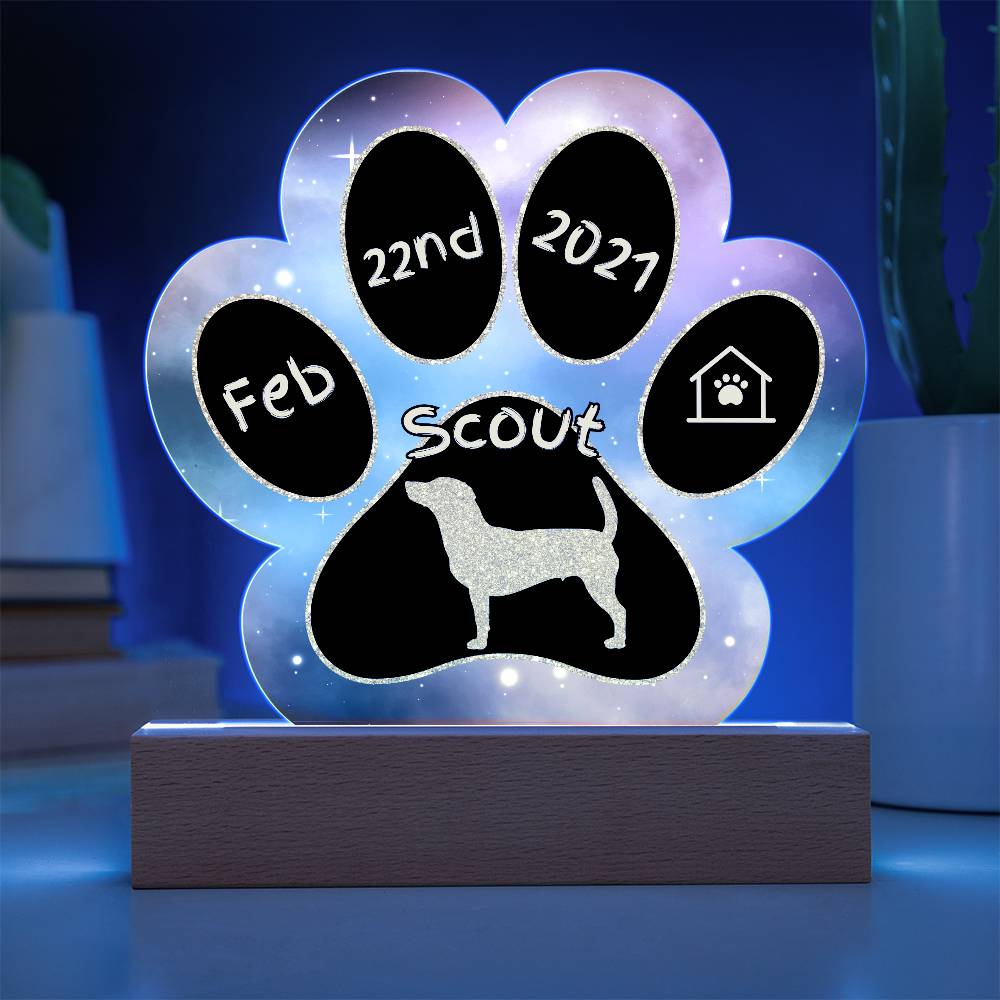 Jack Russel - Personalized Dog Gotcha Day Acrylic Paw Print Plaque