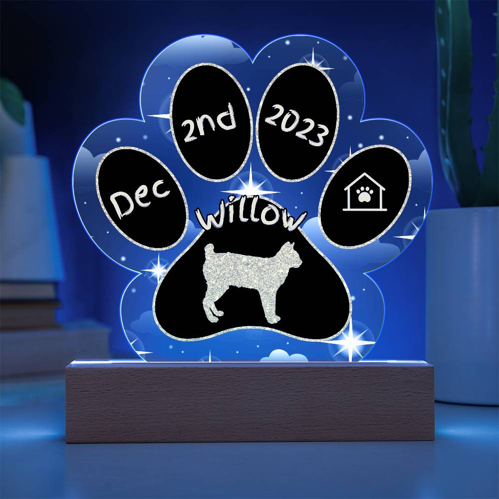 Mekong Bobtail - Personalized Cat Gotcha Day Acrylic Paw Print Plaque