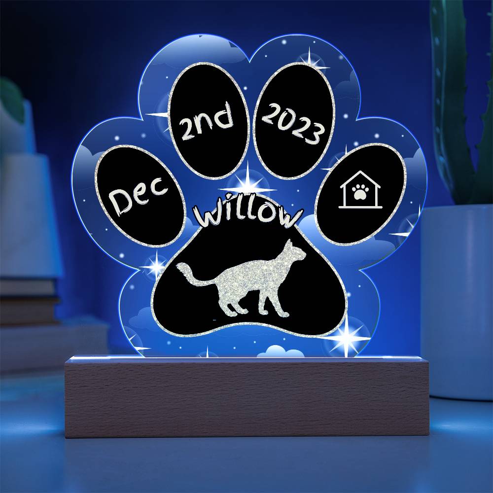 Javanese - Personalized Cat Gotcha Day Acrylic Paw Print Plaque