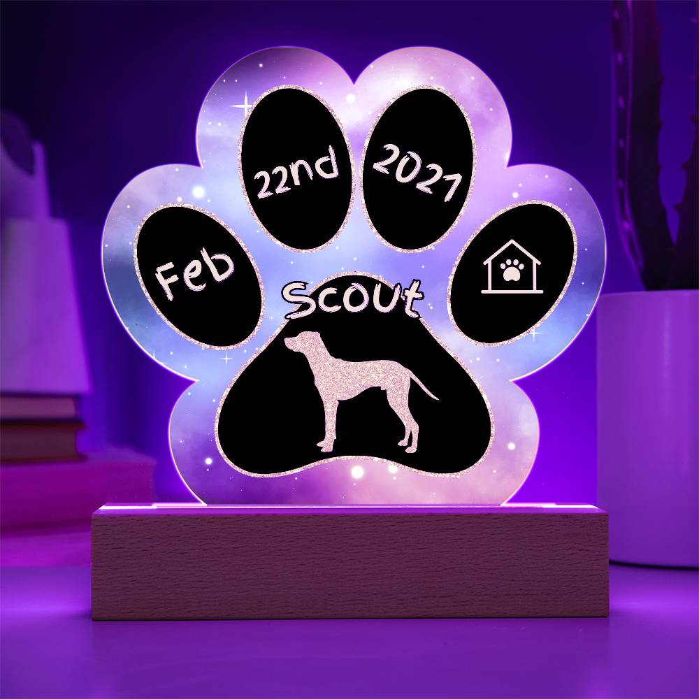 Dalmatian - Personalized Dog Gotcha Day Acrylic Paw Print Plaque