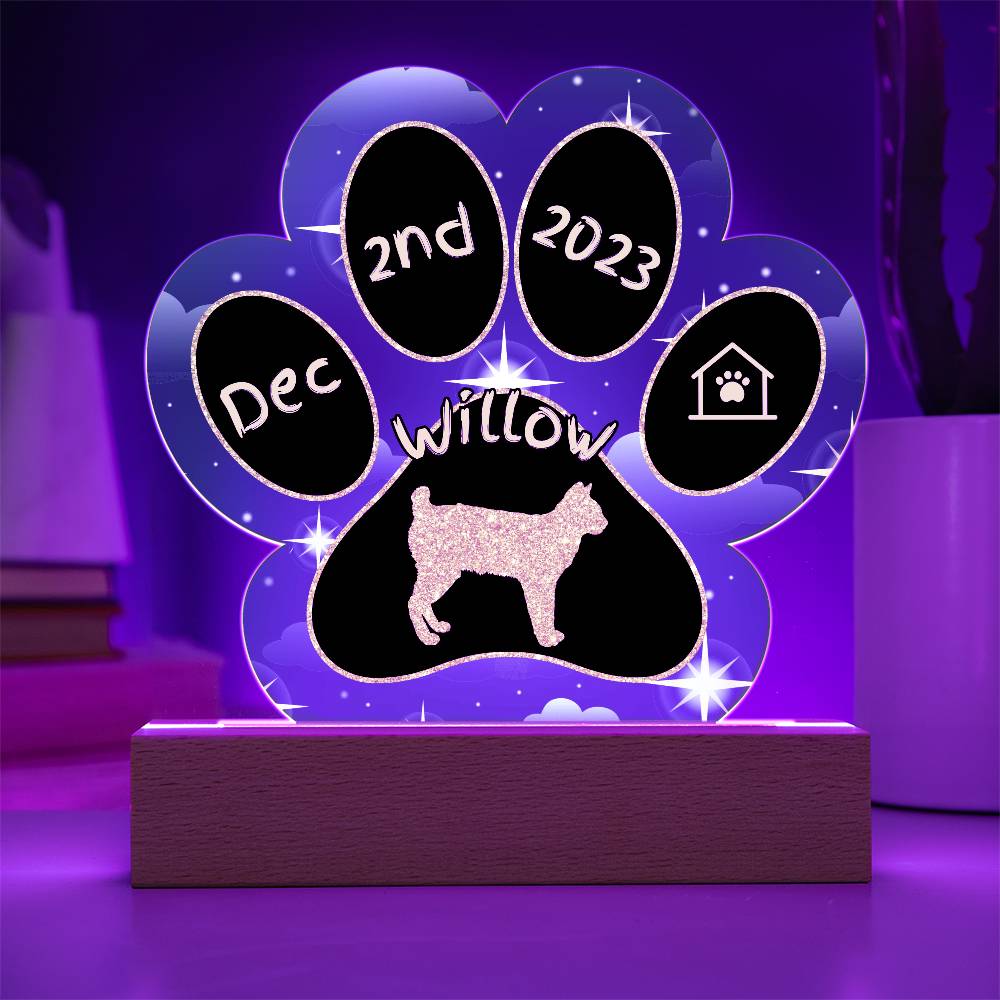 Mekong Bobtail - Personalized Cat Gotcha Day Acrylic Paw Print Plaque