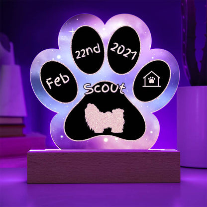 Shih Tzu - Personalized Dog Gotcha Day Acrylic Paw Print Plaque