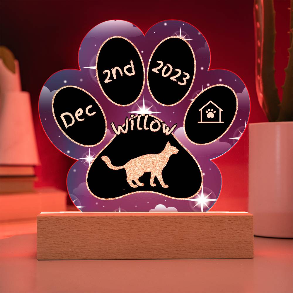 Javanese - Personalized Cat Gotcha Day Acrylic Paw Print Plaque