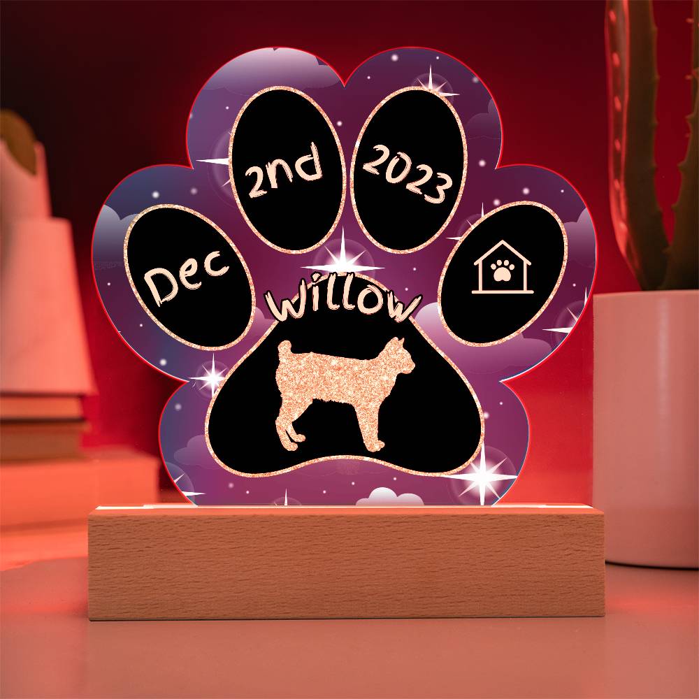 Mekong Bobtail - Personalized Cat Gotcha Day Acrylic Paw Print Plaque