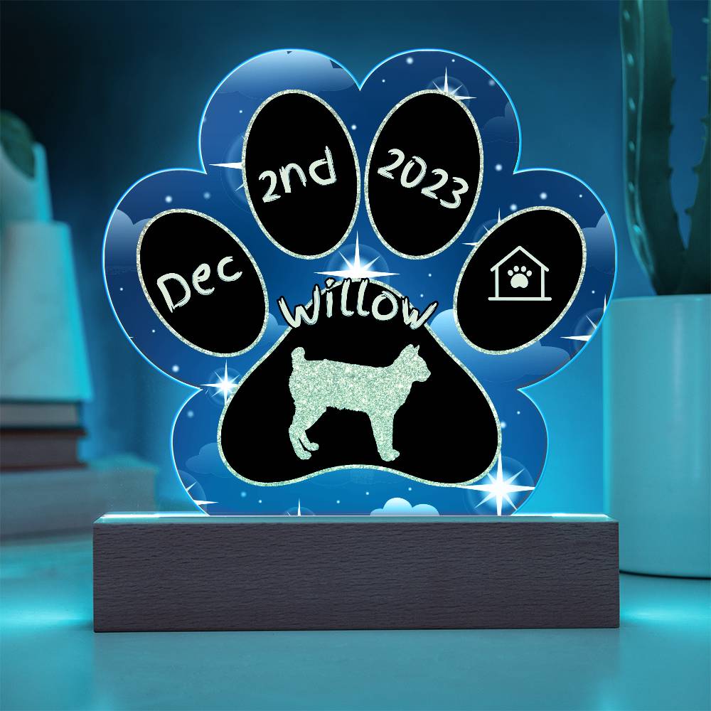 Mekong Bobtail - Personalized Cat Gotcha Day Acrylic Paw Print Plaque