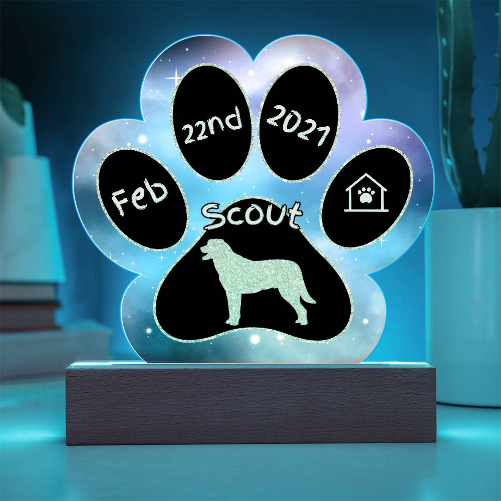 Anatolian Shepherd - Personalized Dog Gotcha Day Acrylic Paw Print Plaque