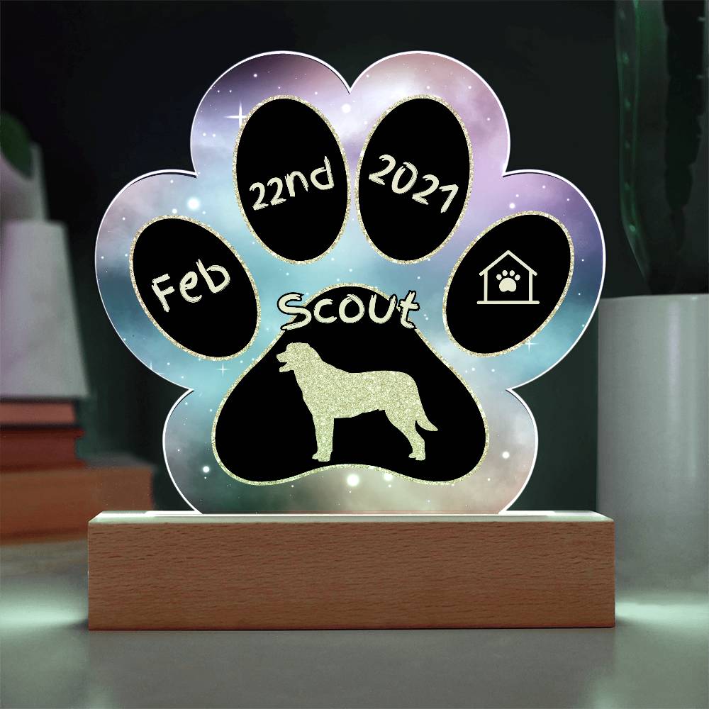 Anatolian Shepherd - Personalized Dog Gotcha Day Acrylic Paw Print Plaque