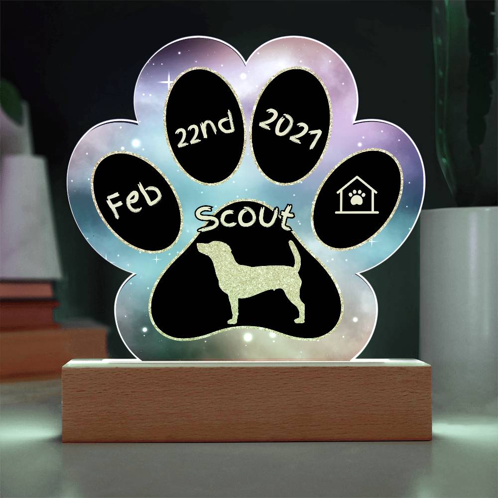 Jack Russel - Personalized Dog Gotcha Day Acrylic Paw Print Plaque