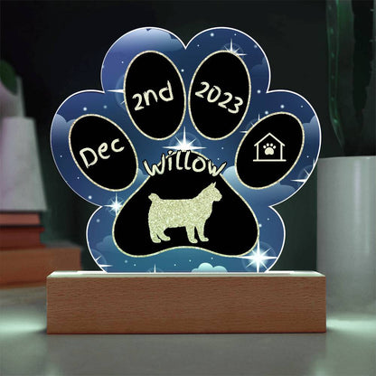 Pixiebob - Personalized Cat Gotcha Day Acrylic Paw Print Plaque