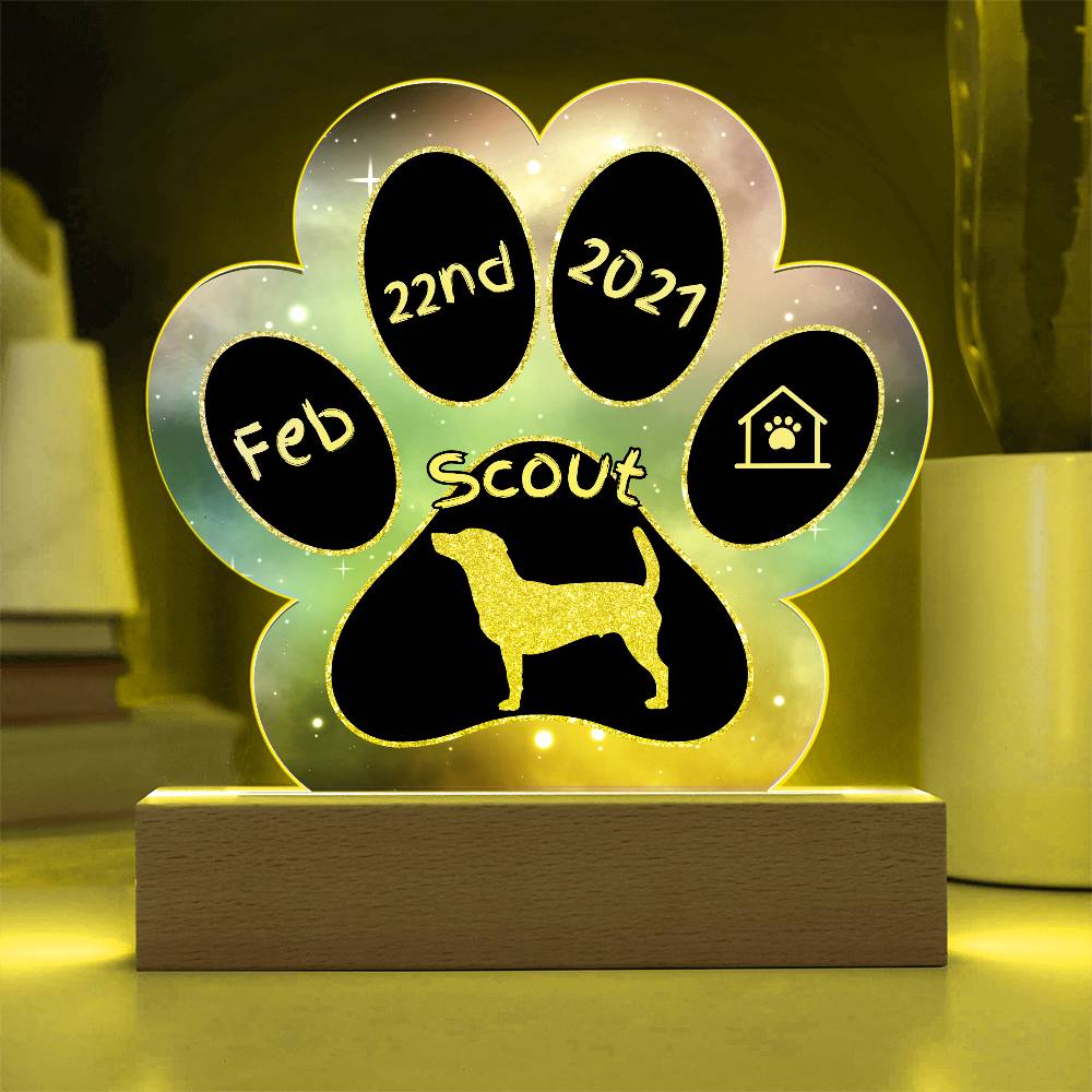 Jack Russel - Personalized Dog Gotcha Day Acrylic Paw Print Plaque