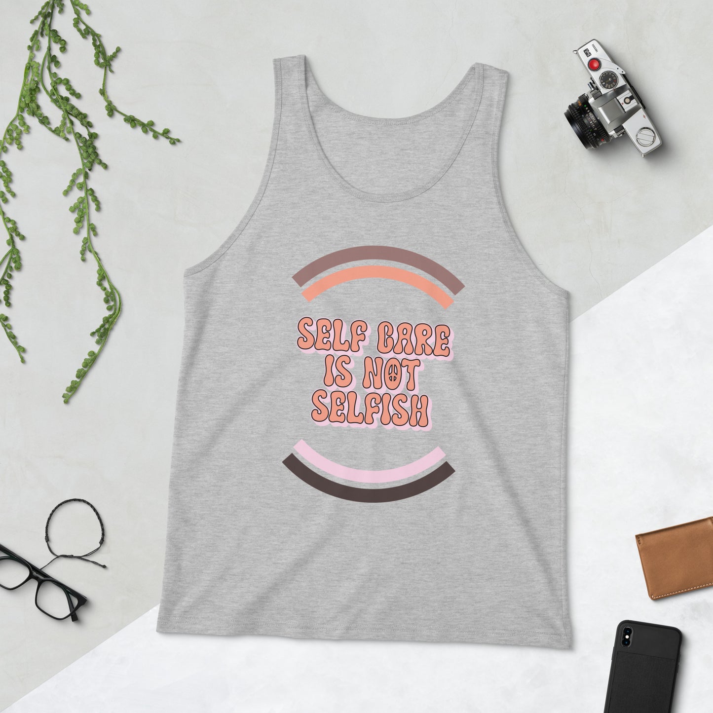 Self Care Is Not Selfish Retro Unisex Jersey Tank