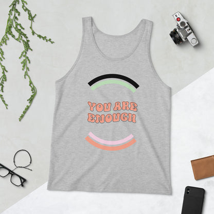 You Are Enough Retro Unisex Jersey Tank