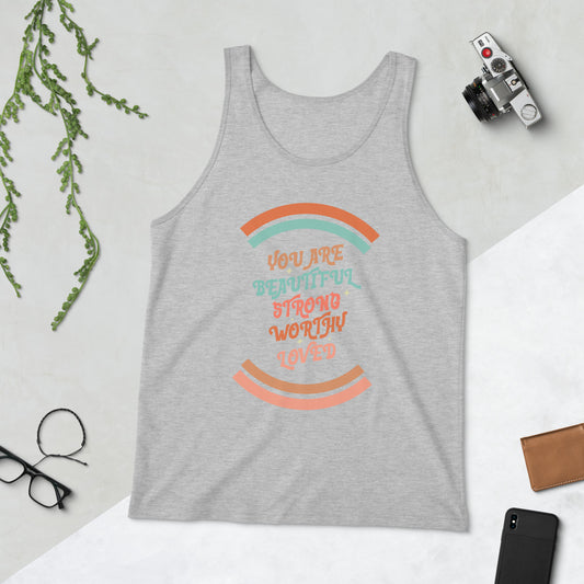 You Are Beautiful Strong Worthy Loved Retro Unisex Jersey Tank