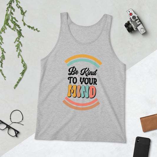 Be Kind To Your Mind Retro Unisex Jersey Tank