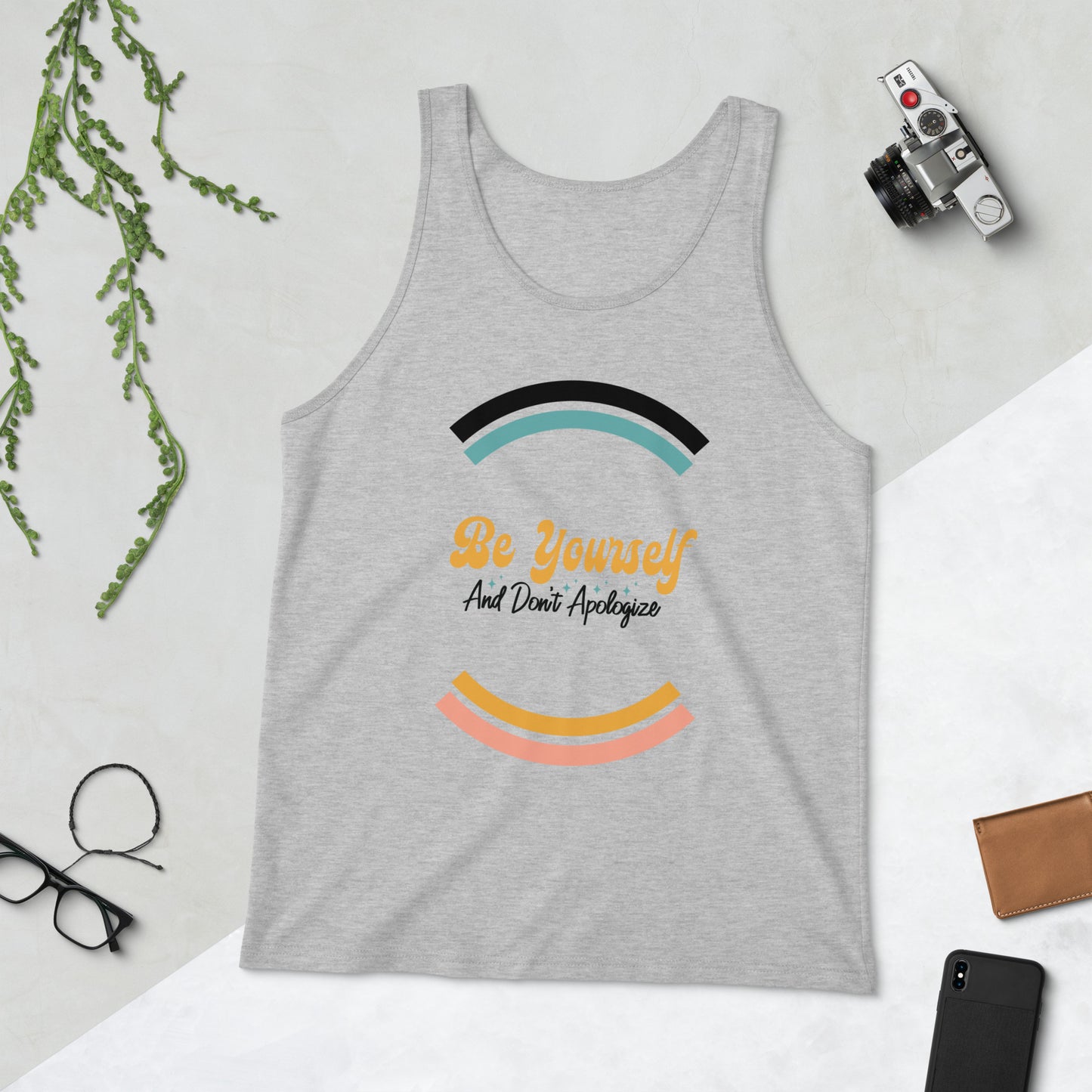 Be Yourself And Don't Apologize Retro Unisex Jersey Tank