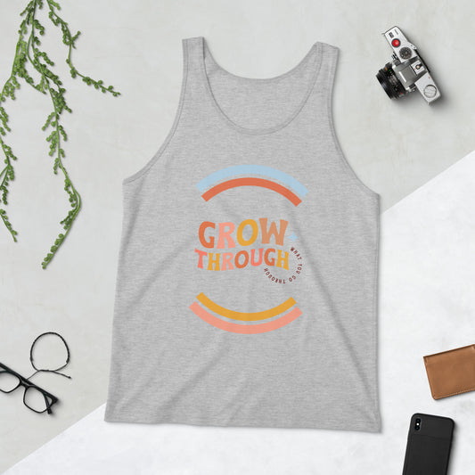 Grow Through What You Go Through Retro Unisex Jersey Tank