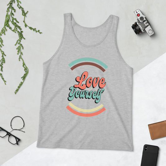 Love Yourself Retro Unisex Jersey Tank