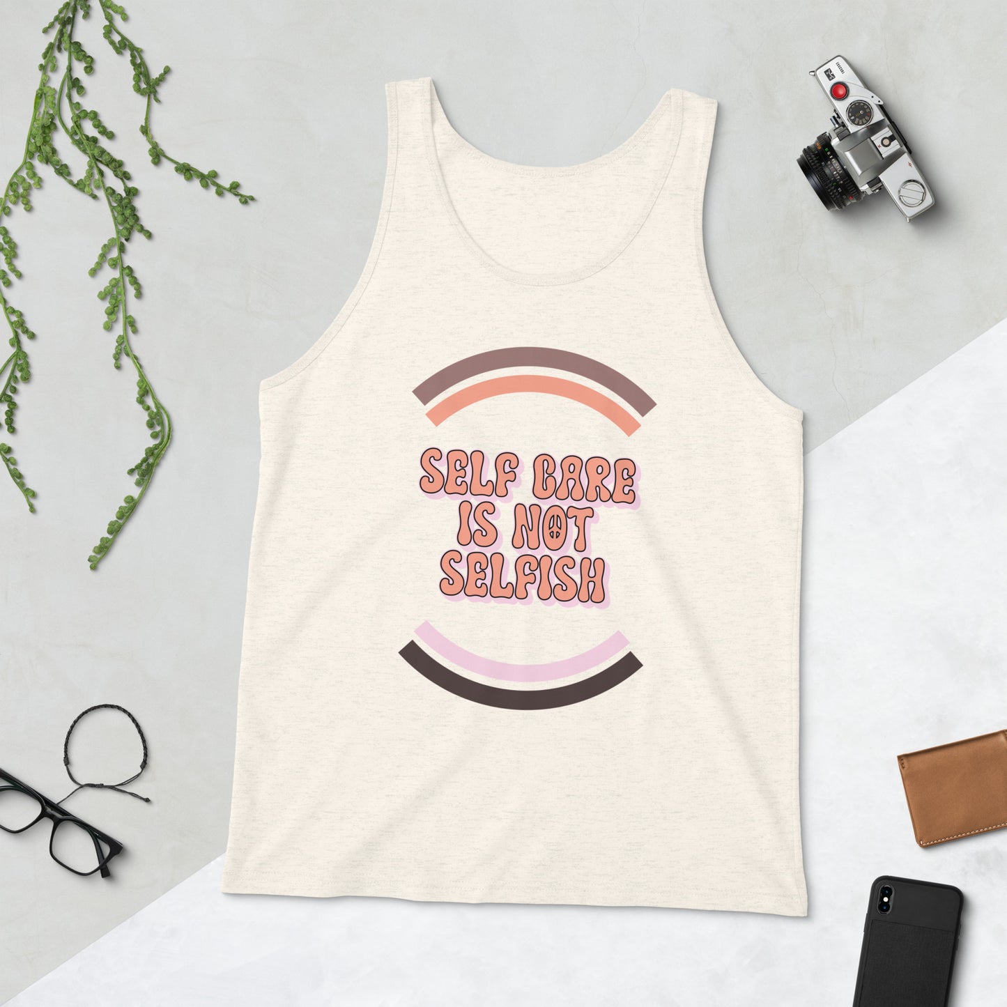 Self Care Is Not Selfish Retro Unisex Jersey Tank