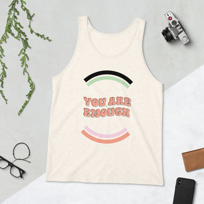 You Are Enough Retro Unisex Jersey Tank