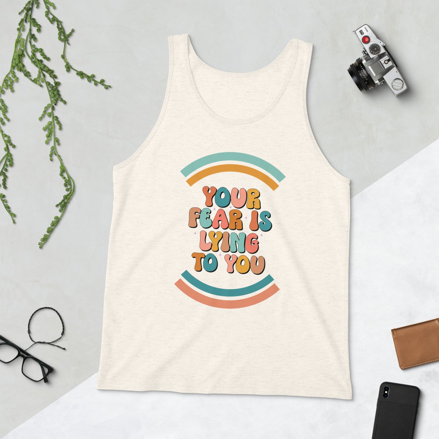 Your Fear Is Lying To You Retro Unisex Jersey Tank