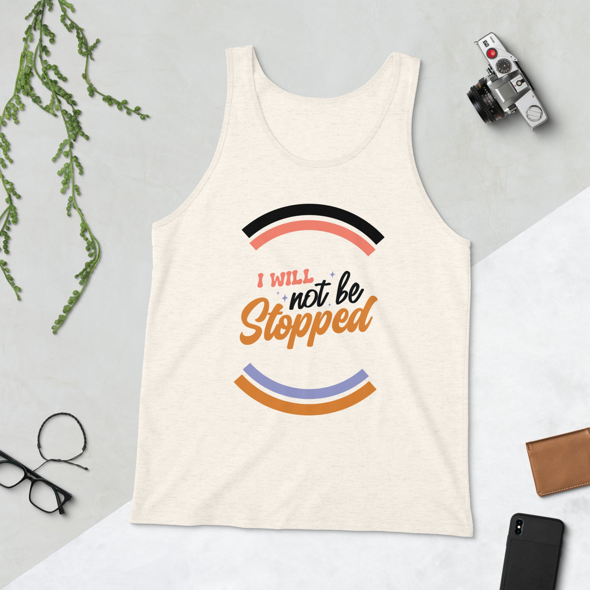 I Will Not Be Stopped Retro Unisex Jersey Tank