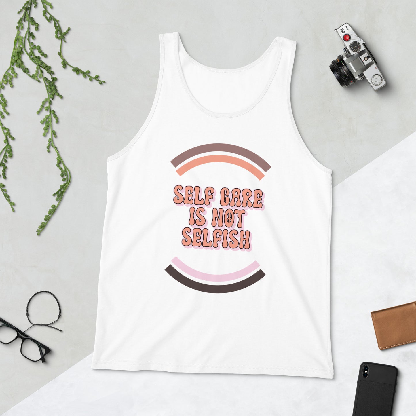 Self Care Is Not Selfish Retro Unisex Jersey Tank